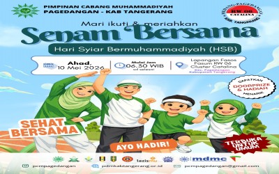 PCM Pagedangan Ajak Masyarakat Meriahkan Senam Bersama Hari Syiar Bermuhammadiyah
